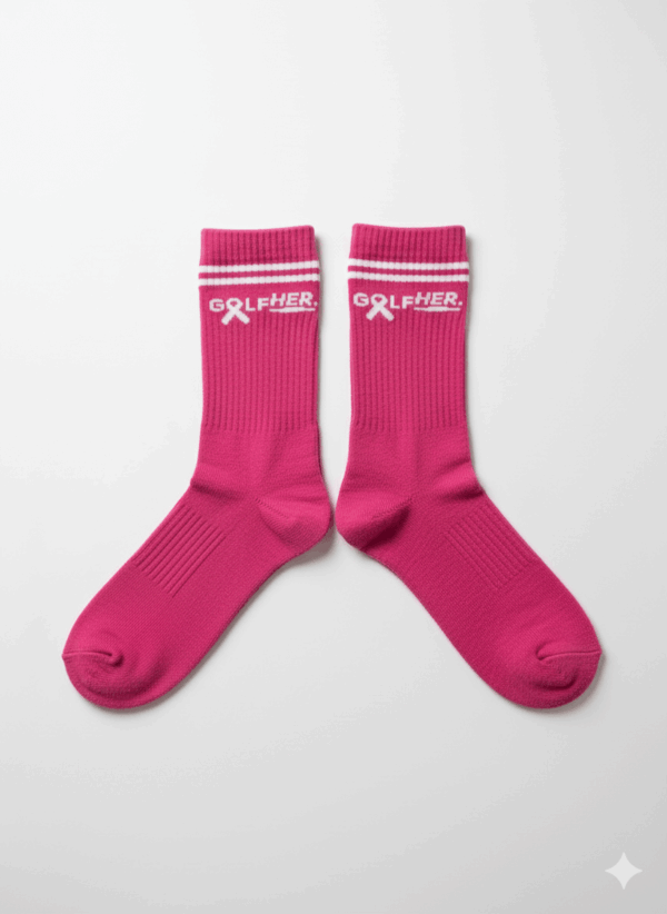 Chaussettes unisexes GolfHER x Octobre Rose – Image 3